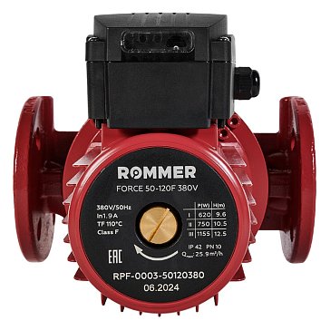 Изображение товара Циркуляционный насос Rommer FORCE RPF 0003 для дома 380В 110°C фланцевый трехскоростной