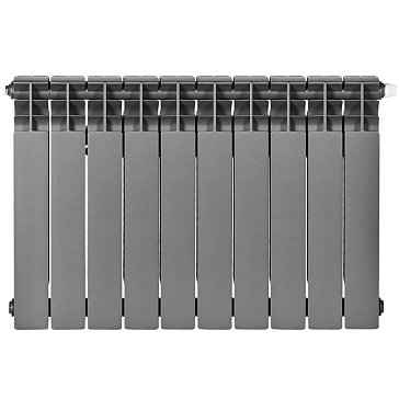 Изображение товара Радиатор Stout TITAN VENTIL 500 SRB-3320-050010 7024, 10 секций, биметаллический, нижнее правое подключение, графит RAL 7024