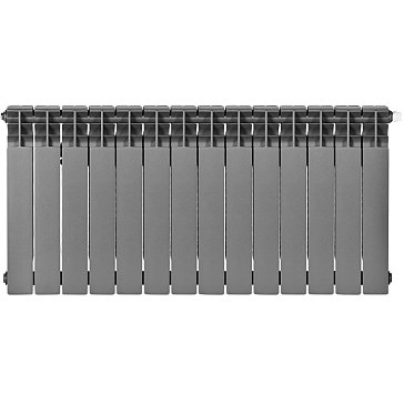 Изображение товара Радиатор Stout TITAN VENTIL 500 SRB-3320-050014 7024, 14 секций, биметаллический, нижнее правое подключение, графит RAL 7024
