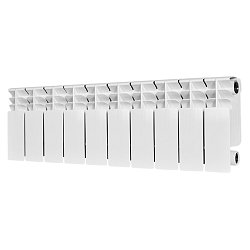 Радиатор Stout TITAN 200 SRB-3310-020010, 10 секций, биметаллический, боковое подключение (белый RAL 9016)