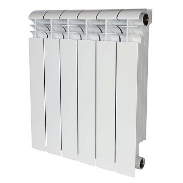 Изображение товара Радиатор Stout VEGA 200 SRB-1310-020006, 6 секций, биметаллический, боковое подключение, белый RAL 9016