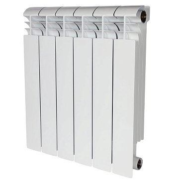 Изображение товара Радиатор Stout SRB-1310-035008 VEGA 350, 8 секций, биметаллический, боковое подключение, белый RAL 9016