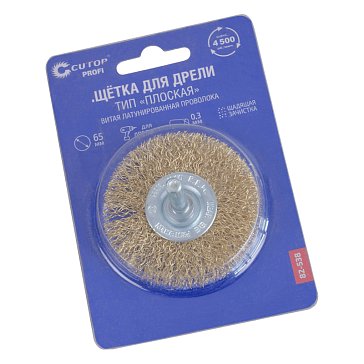 Изображение товара Щетка для дрели Cutop Profi 82-538 плоская литой витой проволоки 0.3 мм 65 мм