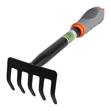 Изображение товара Грабли Polyagro 7661306 5-зубые с обрезиненной ручкой бытовые садовые