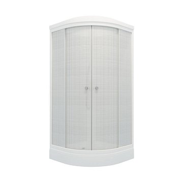 Изображение товара Душевая кабина Тритон "Стандарт 90*90 А" Щ0000041032, 1/4 круга, низкий поддон, Лён, Белый, ДН4,7 мест+сифон D90мм