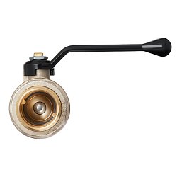 Кран шаровой Hoobs ORION 15124H, с американкой, НР/ВР, 1'', с алюминиевым рычагом