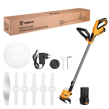 Изображение товара Триммер садовый аккумуляторный Deko DKTR12V 063-4238-2, 2*2.0Ач