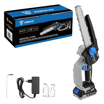 Изображение товара Аккумуляторная цепная пила Deko DKCHS 20V 085-2010 бесщеточная 20 В 1x3 0 Ач