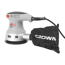 Шлифмашина эксцентриковая Crown CT13394 (сетевая, мощность 240 Вт, амплитуда колебаний 2 мм)