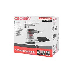 Шлифмашина эксцентриковая Crown CT13394 (сетевая, мощность 240 Вт, амплитуда колебаний 2 мм)