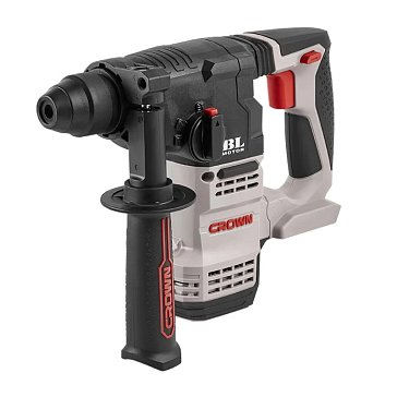 Изображение товара Аккумуляторный перфоратор Crown CT28001HX, 20 В, (энергия удара 2.3 Дж, инструмент без АКБ и ЗУ, вес 2.79 кг)