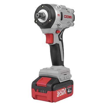 Изображение товара Аккумуляторный ударный гайковерт Crown CT22062HX-4 BMC 20 В 550 Нм 1/2" с подсветкой