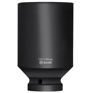 Изображение товара Ударная глубокая шестигранная головка БелАК 36 мм 1/2" хромованадиевая сталь