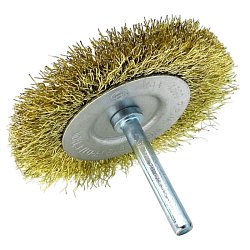 Щетка для дрели Атака N054 (75 мм, гофрированная латунь)