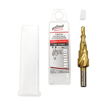 Изображение товара Сверло ступенчатое Атака, 4-12, ММХ, 5 ступеней