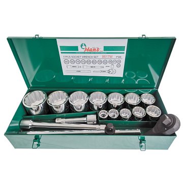 Изображение товара Профессиональный набор торцевых головок Hans 8617M 17 предметов для автомобиля