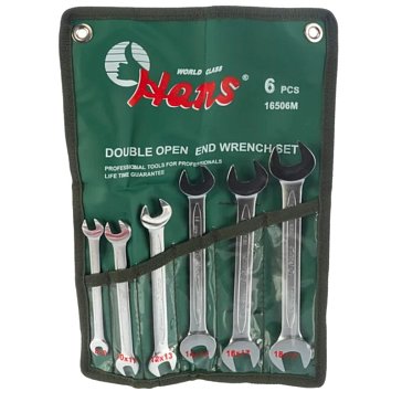 Изображение товара Набор ключей рожковых Hans 16506M, 8-19 мм, 6 шт, тайваньский высококачественный инструмент
