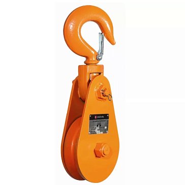 Изображение товара Блок шкивовый однорольный с крюком Сибталь 13768, 5 т, D каната 18 - 20 мм LH