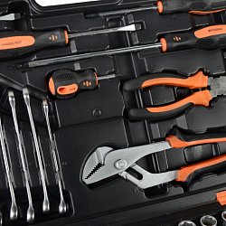 Набор инструментов Вихрь 73/6/7/4, CrV, 1/2", 1/4", 76 предметов