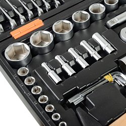 Набор инструментов Вихрь 73/6/7/4, CrV, 1/2", 1/4", 76 предметов