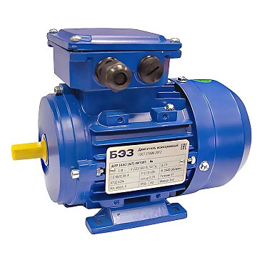 Изображение товара Электродвигатель ТМ БЭЗ АИР 80A6 Ал IM1081 0,75 кВт 1000 обмин корпус алюминий