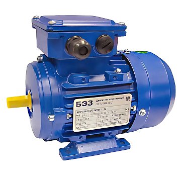 Изображение товара Электродвигатель ТМ БЭЗ АИР 63B4 0.37 кВт 1500 об/мин корпус алюминий