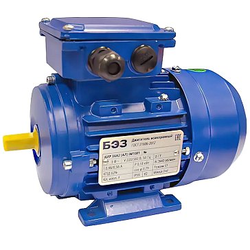 Изображение товара Электродвигатель ТМ БЭЗ АИР 56A2 (Ал) 0.18 кВт 3000 об/мин корпус алюминий