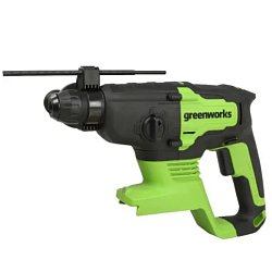 Перфоратор Greenworks GD24SDS2 24V 3803007CUA,  аккумуляторный, бесщеточный, 2 Дж, 4500 уд/мин, 24 мм, 1х2Ач, ЗУ 