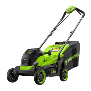 Изображение товара Газонокосилка аккумуляторная Greenworks GD24LM331 33 см 24В