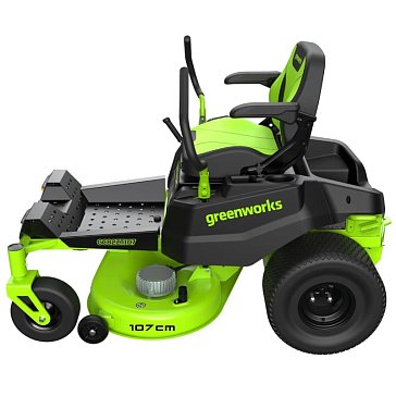 Изображение товара Самоходная аккумуляторная газонокосилка Greenworks GC82ZT107 с фарами