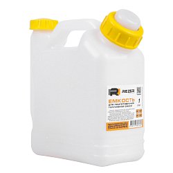 Емкость для приготовления топливной смеси Rezer 03.011.00083, 1л., отсек замера масла + отсек для смешивания с бензином