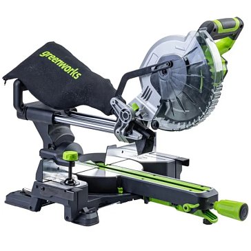 Изображение товара Торцовочная пила Greenworks GD24MS216 1501707UB 24V с аккумулятором и подсветкой