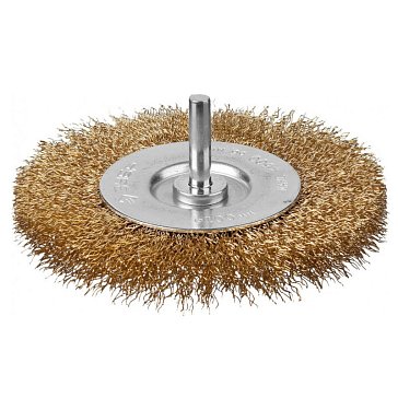 Изображение товара Щетка дисковая для дрели Зубр "ПРОФЕССИОНАЛ" 3520-100_z02, витая, латунированная стальная проволока 0,3 мм, 100 мм