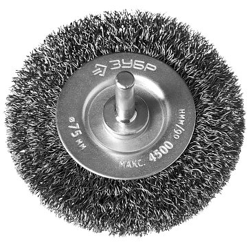 Изображение товара Щетка дисковая для дрели Зубр ПРОФЕССИОНАЛ 75 мм витая сталь