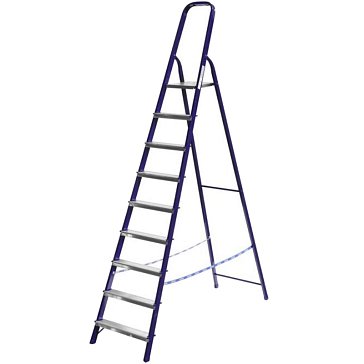 Изображение товара Лестница-стремянка Сибин 38803-09 стальная 9 ступеней 187 см
