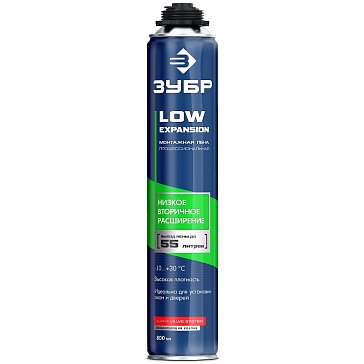 Изображение товара Монтажная пена Зубр ПРО HP50 750 мл для окон и дверей всесезонная