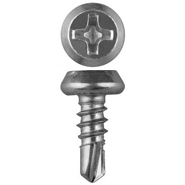 Изображение товара Саморезы Зубр КЛМ-СЦ 4-300151-38-11, со сверлом, для листового металла, 11х3.8 мм, 1 000 шт, оцинкованные