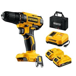 Дрель-шуруповерт Steher CD-40-22, 20 В, 40 Н·м, 2 АКБ LMS 2 А·ч, сумка