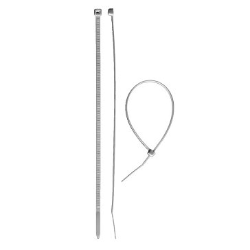 Изображение товара Нейлоновые хомуты Зубр 309010-45-200, белые, 4.5x200 мм, 100 шт