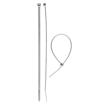 Изображение товара Хомуты нейлоновые Зубр 309010-76-400, белые, 7.6 x 400 мм, 50 шт.