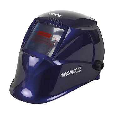 Изображение товара Маска сварщика Кедр К-202 PRIME синяя автоматическая с солнечной батареей