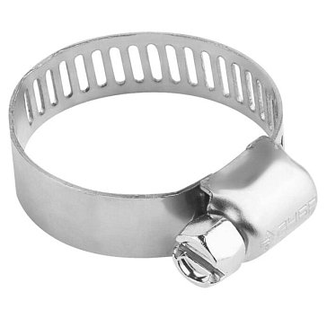 Изображение товара Хомуты из нержавеющей стали Зубр Профессионал 37811-13-26-5, просечная лента 8 мм, 13-26 мм, 5 шт.