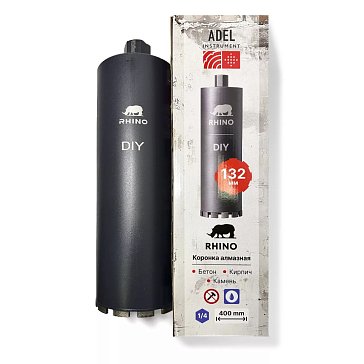 Изображение товара Коронка алмазная Adel Instrument Rhino AI-1105280201, Ø132, L-400мм, 1"1/4