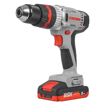 Изображение товара Аккумуляторная ударная дрель-шуруповерт Crown CT21075HMX-2 BMC профессиональный