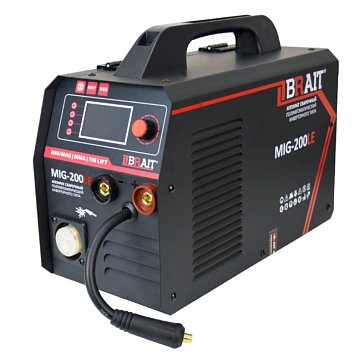 Изображение товара Инвертор сварочный полуавтомат Brait MIG-200LE 18.01.030.043, режим сварки: MIG/MMA/LIFT TIG