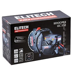 Бензорез Elitech HD GC 350 (E2103.001.00) 210631, 2-тактный, 74см3, 3.5кВт/4.8л.с., диск 350мм