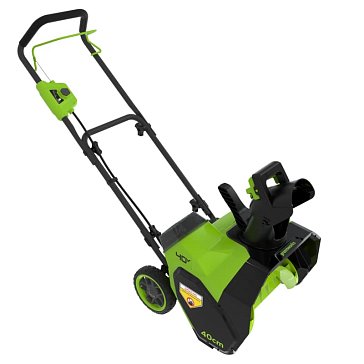 Изображение товара Аккумуляторный снегоуборщик Greenworks G40ST40 40 В 40 см с зарядным устройством