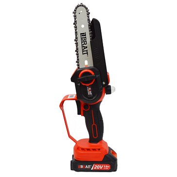 Изображение товара Пила цепная аккумуляторная Brait BCHS20-2NM 21.01.228.001, 180 Вт, шина 6", 37 звеньев, щёточный, 5000 об/мин, кейс, 1АКБ