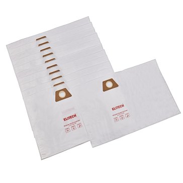 Изображение товара Пылесборники Elitech 183030 3-х слойные 60л 10 шт для строительных пылесосов