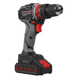 Дрель-шуруповерт аккумуляторная ударная P.I.T. PSR18-D4 (2xАКБ Li-ion 20 В, 1,5 Ач, ЗУ, кейс)